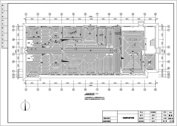 某公司大型食堂及宿舍楼整套采暖cad设计施工图纸-图二