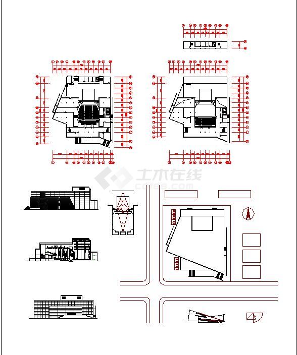小型的一套影剧院建筑CAD设计图纸-图一
