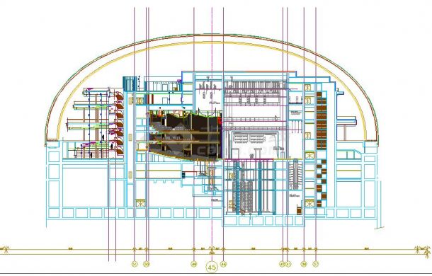 最新小型的影剧院建筑CAD设计图纸-图一
