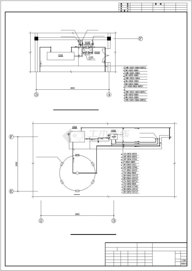 某地区保健品厂空调施工CAD图纸-图一