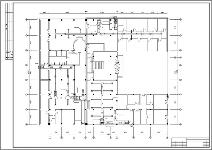 某地区洗浴会馆中央空调工程安装施工设计cad图纸_图1