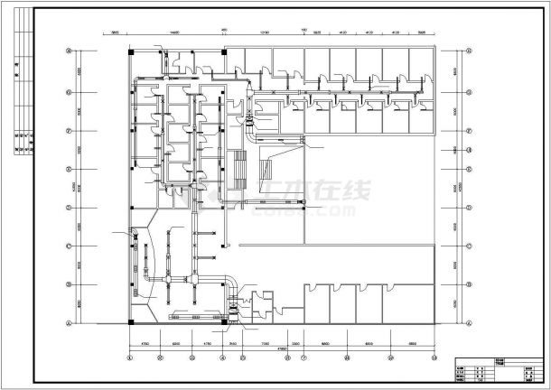 某地区洗浴会馆中央空调工程安装施工设计cad图纸-图二