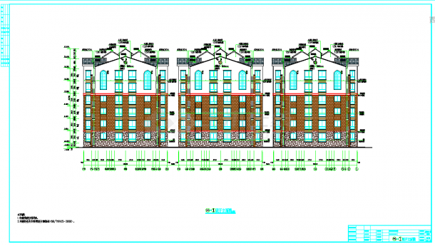 某六层一梯四户纯住宅建筑设计cad图纸-图二