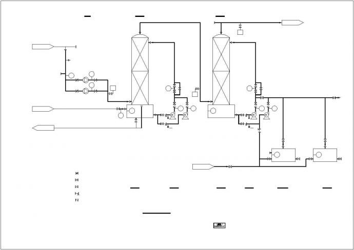 某地区废气洗涤系统流程及配管整套cad设计施工图_图1