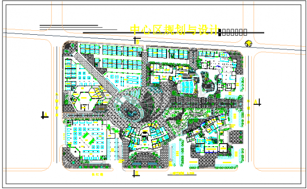 某居住中心区规划与设计CAD详图（标注详细）-图一