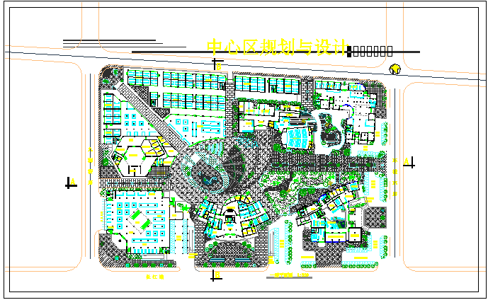 某居住中心区规划与设计CAD详图（标注详细）_图1
