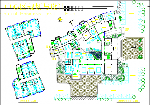 某居住中心区规划与设计CAD详图（标注详细）-图二