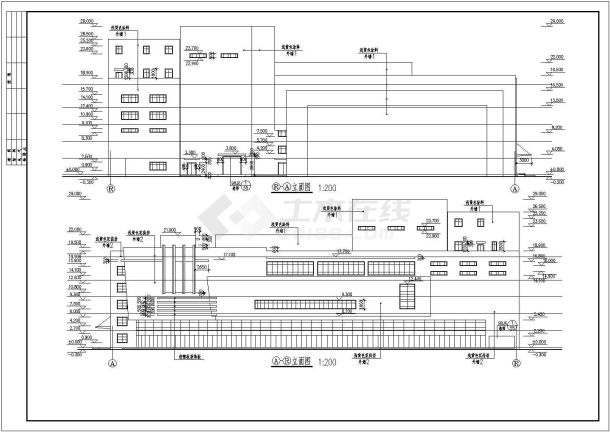 最新设计的三层影剧院建筑CAD施工图纸-图二