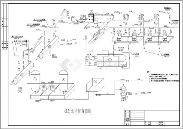 重庆某动力站机房设计施工CAD图-图一