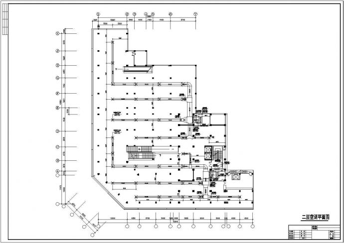 某地区超市中央空调设计施工CAD图_图1