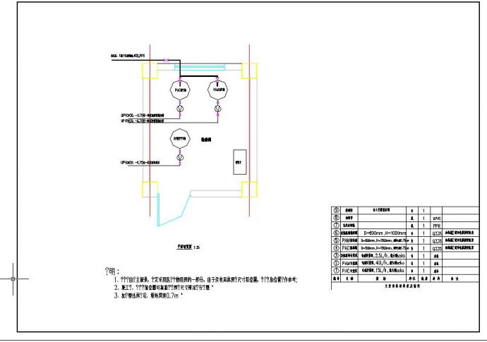 某社区污水处理站CAD设计图_图1