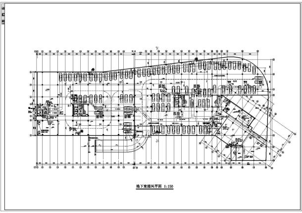 某地区建筑地下室通风设计施工CAD图-图一