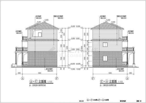 某地三层新农村自建房建筑方案设计图-图二