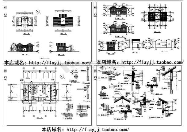 两个单层公厕方案建筑图纸-图一