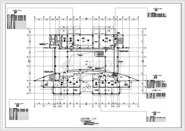 某地五层图书馆建筑电气设计施工图-图二