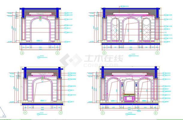 名师设计三层欧式豪华庄园别墅室内装修施工图纸（含效果图）-图二