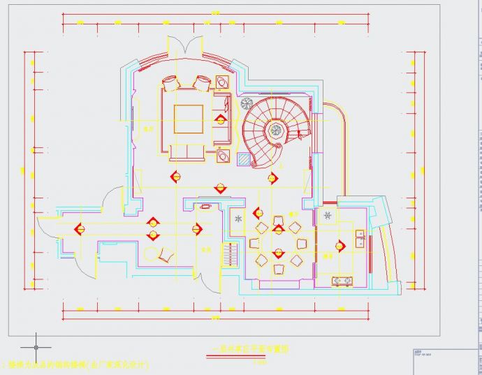 【上海】豪华二层洋房全套室内装修CAD施工图_图1