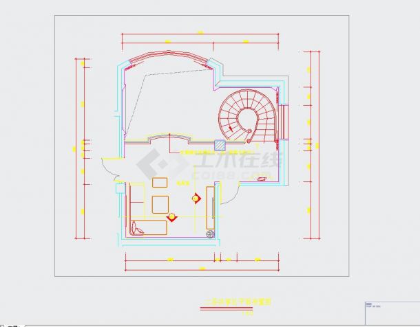 【上海】豪华二层洋房全套室内装修CAD施工图-图二