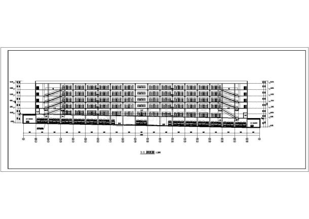 某五层家居建材城建筑设计施工图-图一