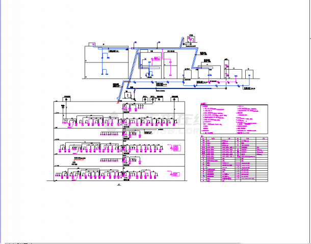 中外合资企业工厂全套火灾报警系统CAD设计图纸-图一