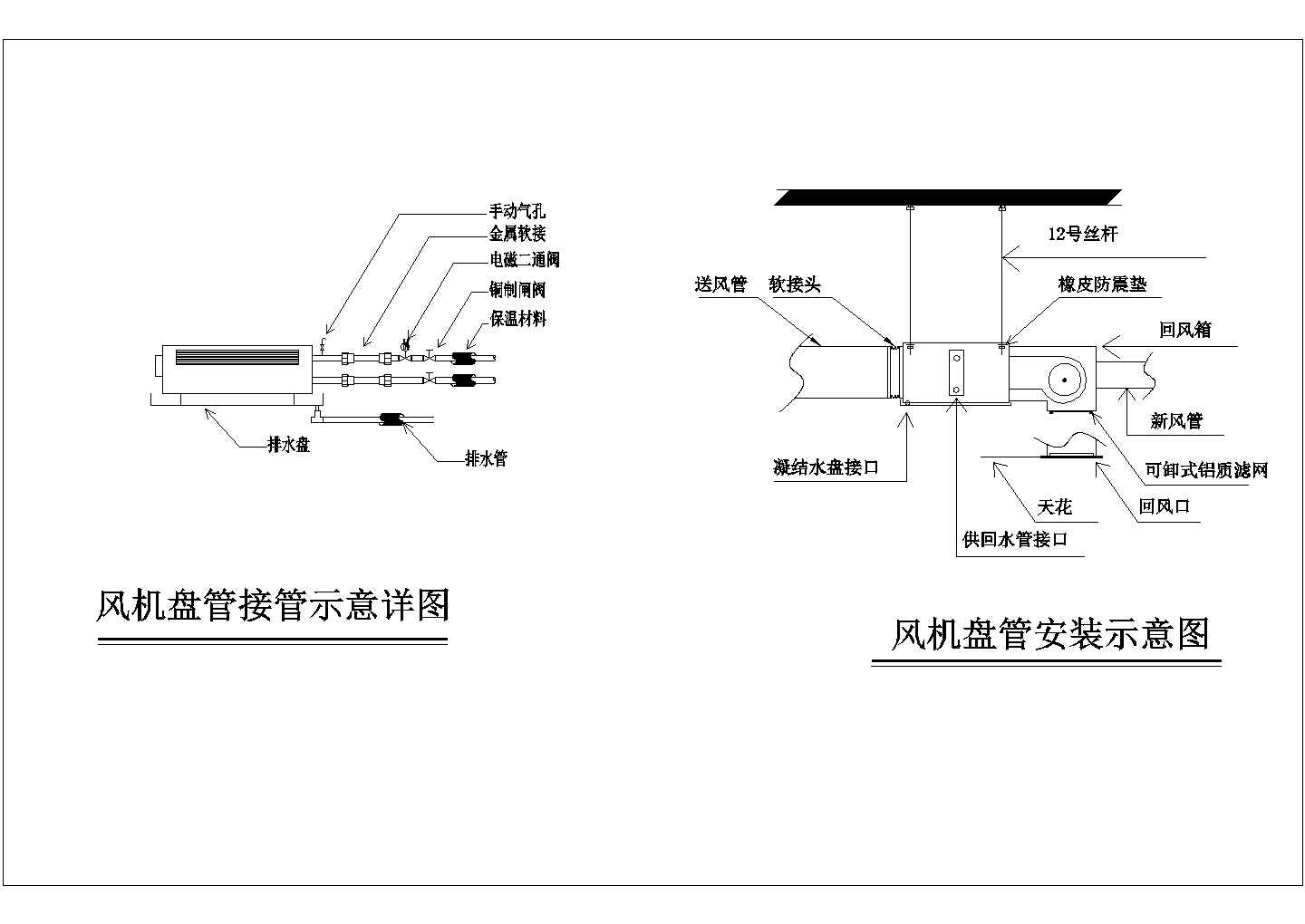 风机盘管安装示意图全套