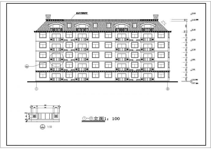 六层2610平方米公寓住宅建筑施工图_图1