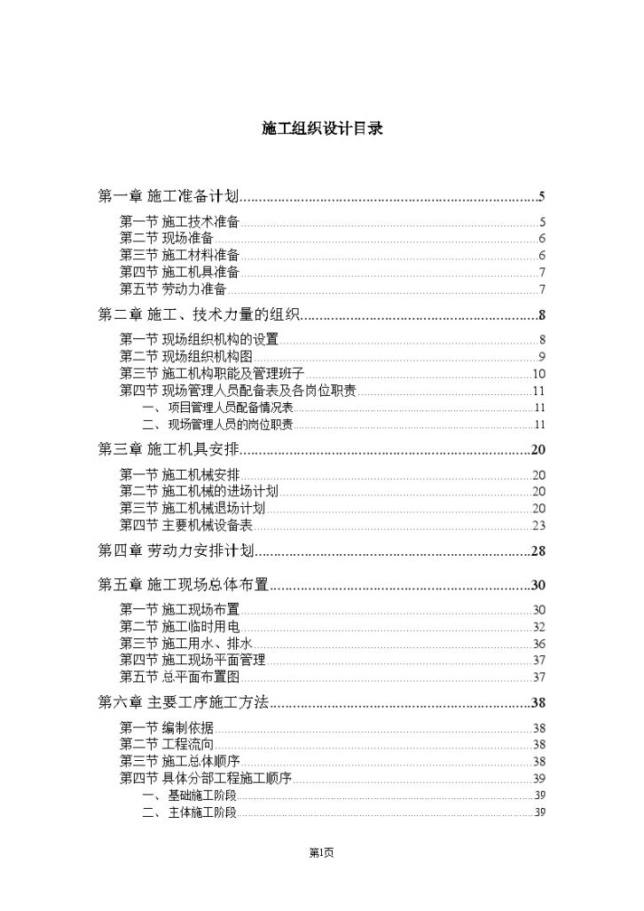 剪力墙高层住宅施工组织设计（word格式）-图一