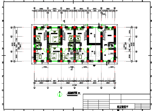 某地四联别墅全套建筑设计施工图纸-图二