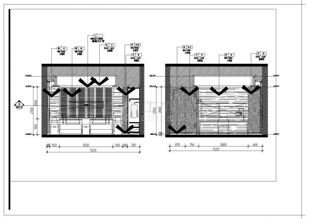 【重庆】某度假酒店别墅中式风格装修设计CAD完整施工图纸-图一