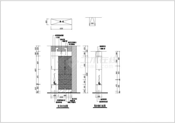 现代都市三室两厅装修设计CAD施工图-图一