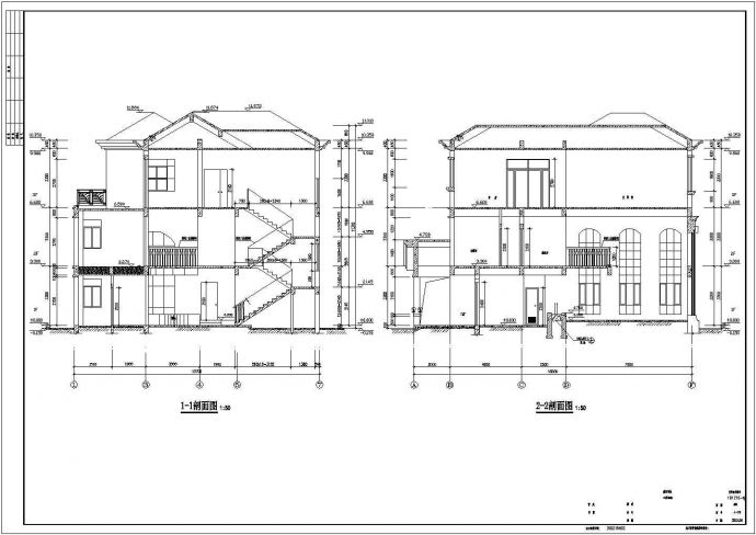 某地三层住宅别墅规划设计施工方案图_图1
