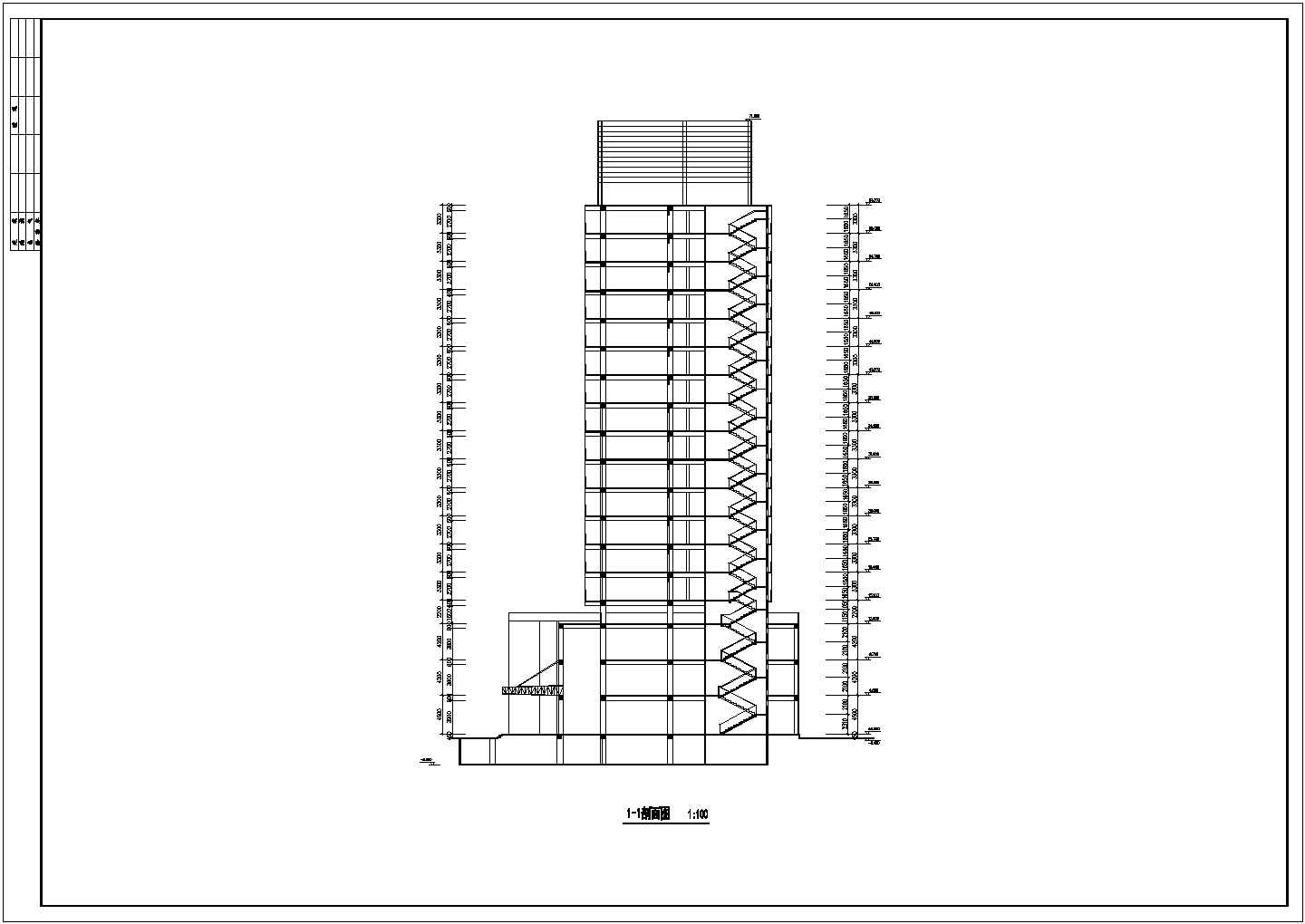 某酒店建筑平立面方案设计CAD图纸
