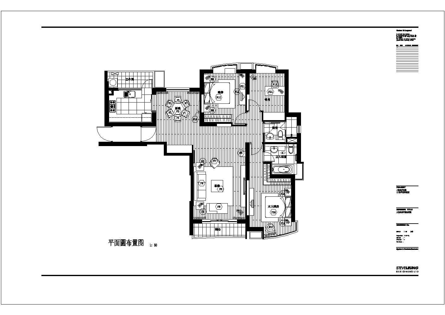 某地区南丹东路酒店装修CAD设计图纸