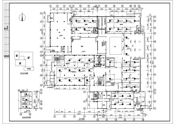 石家庄市某图书馆空调设计施工CAD图-图一