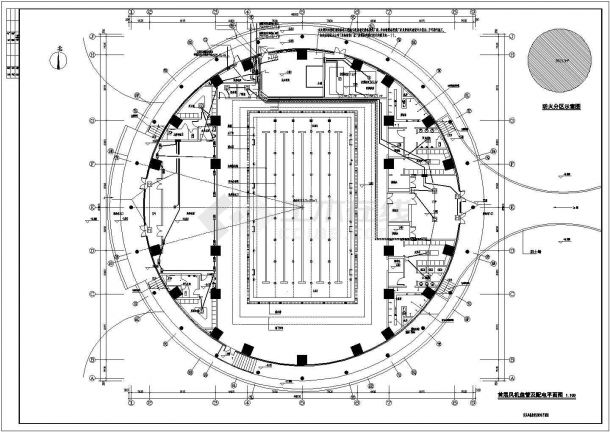 某地区体育馆电气设计施工CAD图-图一