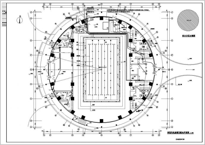 某地区体育馆电气设计施工CAD图_图1