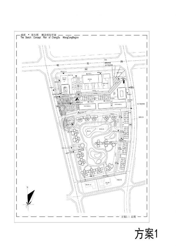 成都·望丛郡概念规划草案1011 花样年方案CAD图.dwg-图一