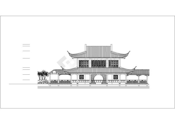 某经典古建筑设计施工图纸（共5张）-图一