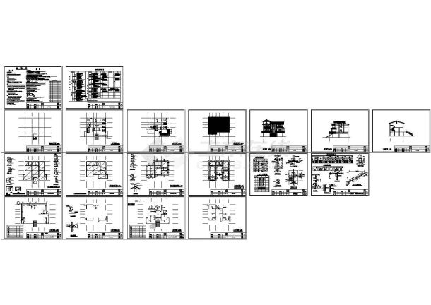 建筑结构水电图施工图，含设计说明-图一