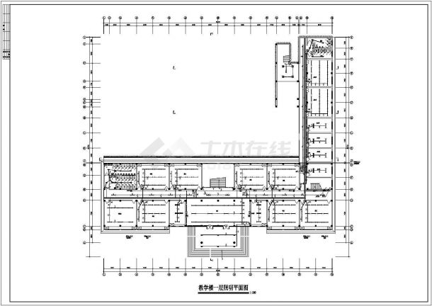 某地区进修学校教学楼电气施工CAD设计图纸-图一