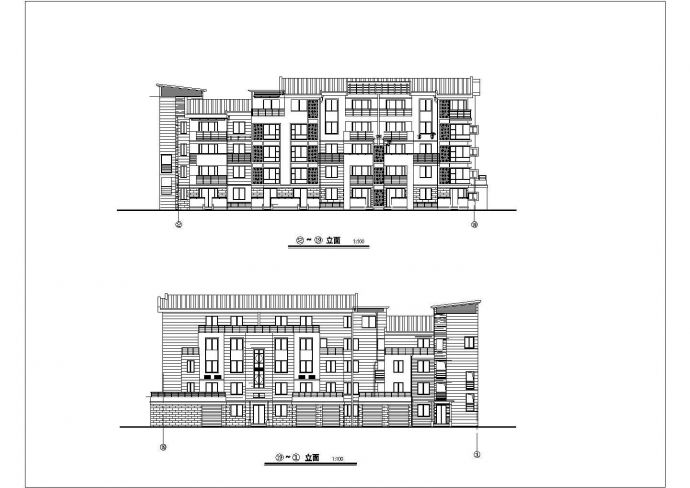 某地多层住宅楼建筑CAD设计方案图_图1