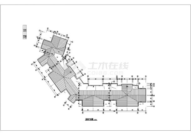 浙江省某城市金天花园平立面CAD建筑-图二
