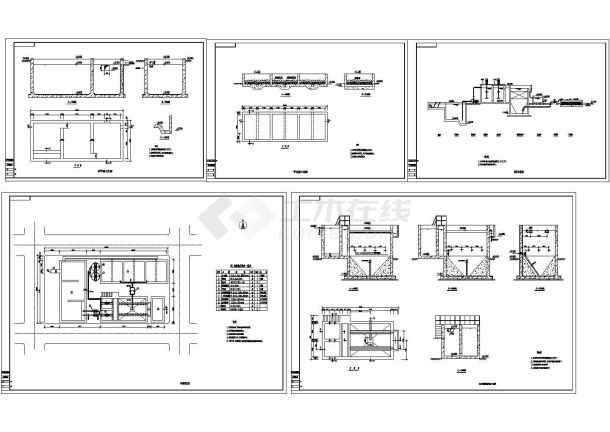某钢管拉制厂污水处理(100t)CAD图纸-图一