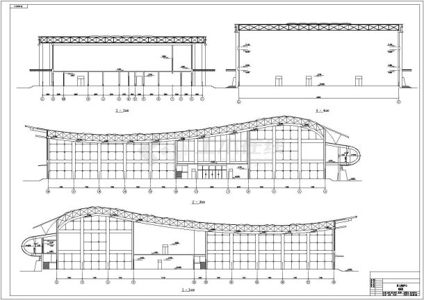 长81.9米 宽45米 2层4450.74平米羽毛球排球篮球职工训练中心建筑方案图-图一