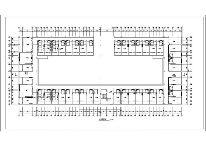 某四层敬老院建筑平面方案设计图纸_图1