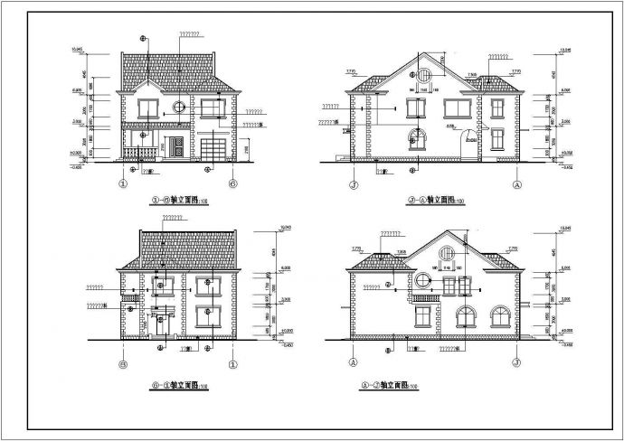 新中式3层独栋别墅建筑施工图纸_图1