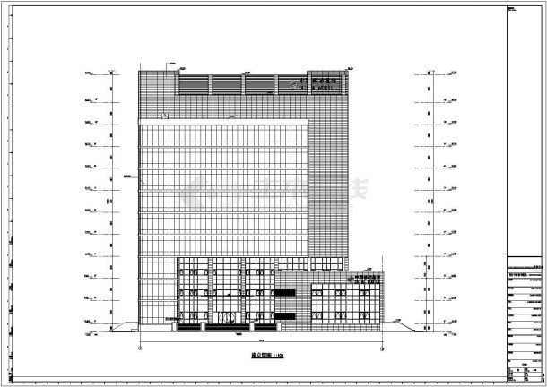 某地通信机房楼建筑设计施工图CAD全套-图一