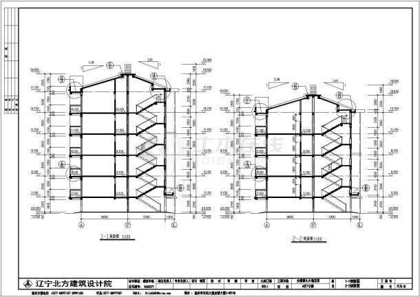 五层大地民用砖混结构住宅楼建筑设计图-图一