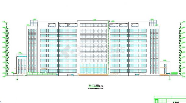 设计超级详细的高层办公楼建筑图带地库CAD-图二