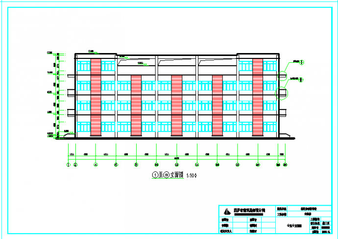 四层框架结构学校公租房建筑详细建筑设计图_图1